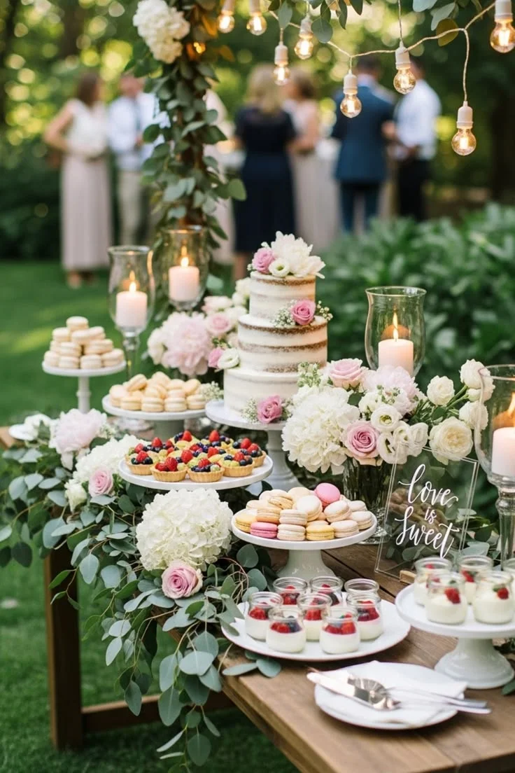 Mesa de postres de lujo para boda